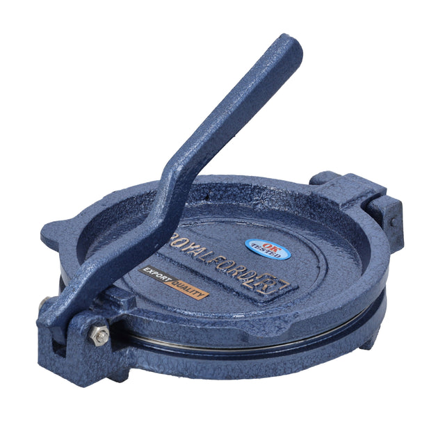 20cm Chapati Press with Stainless Steel Plate – Heavy Cast Iron Body for Perfect Roti, Chapati & Tortilla Multicolour 20cm