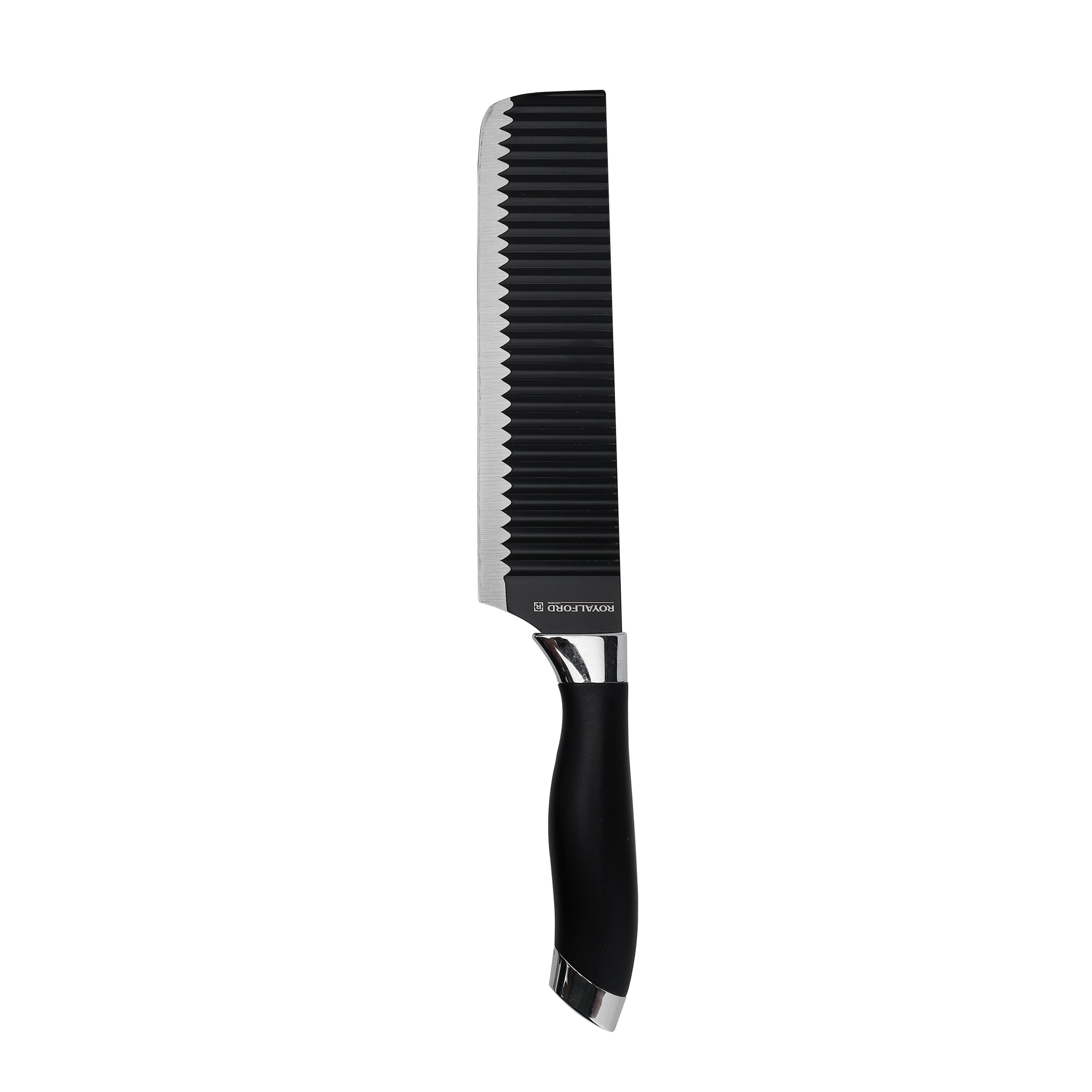 5-Piece Kitchen Knife Set With Non-Stick Coating, Peeler And Finger Guardstainless Steel Blad With Easy Grip Pp Handle