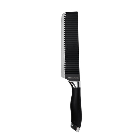 5-Piece Kitchen Knife Set With Non-Stick Coating, Peeler And Finger Guardstainless Steel Blad With Easy Grip Pp Handle