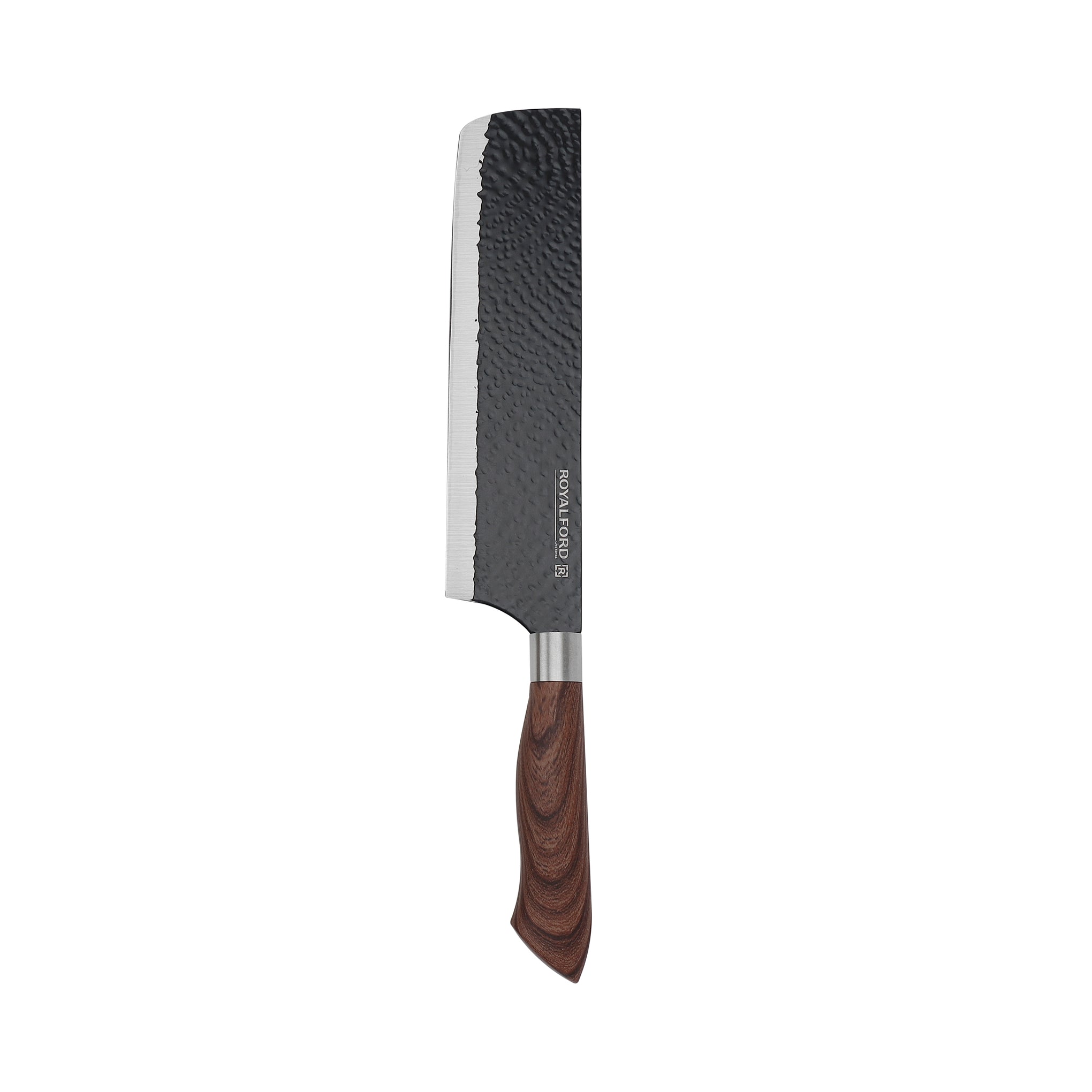 6-Piece Kitchen Knife Set With Non-Stick Coating Extra-Short Stainless-Steel Blades With Premium-Quality Pp Handle With Tpr Wood Finish Brown 1.02kg