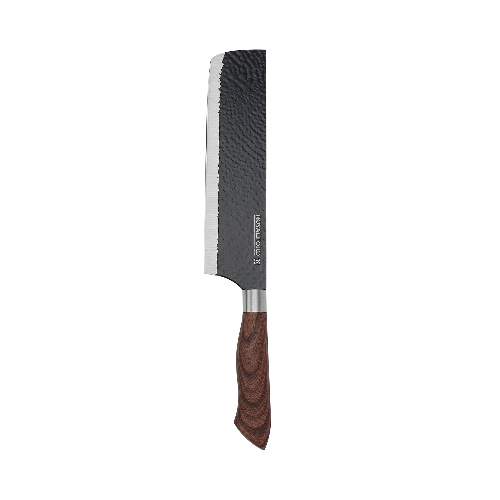 6-Piece Kitchen Knife Set With Non-Stick Coating Extra-Short Stainless-Steel Blades With Premium-Quality Pp Handle With Tpr Wood Finish Brown 1.02kg