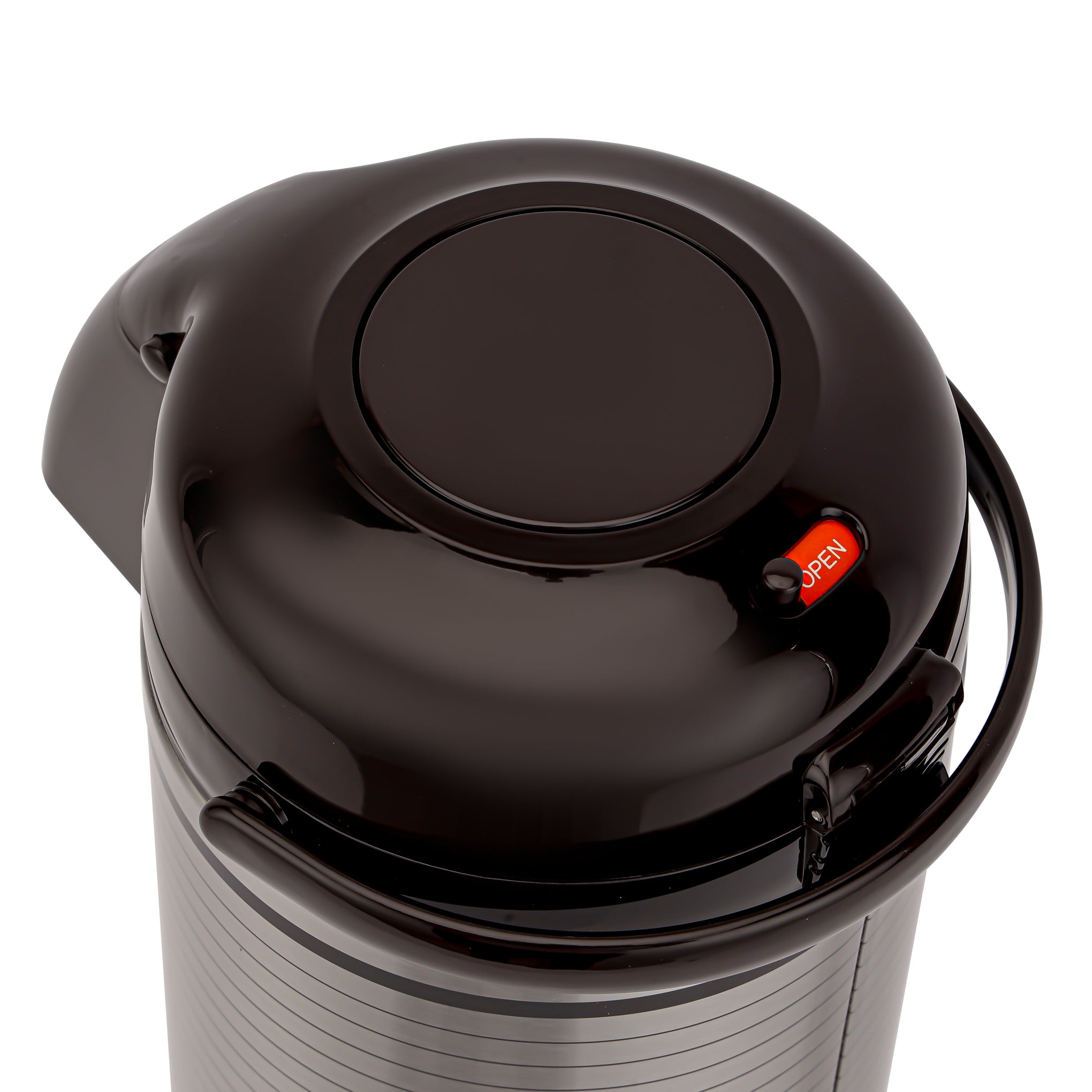 Airpot Flask, 3L, Double Wall Vacuum Insulation| RF10501 | Asbestos-Free Glass Inner | 360 Rotating Base; Splash-Proof Nozzle | Portable And Leak-Resistant | Keep Drinks Hot Or Cold for Hours Dark Brown/Silver 3.0Liters
