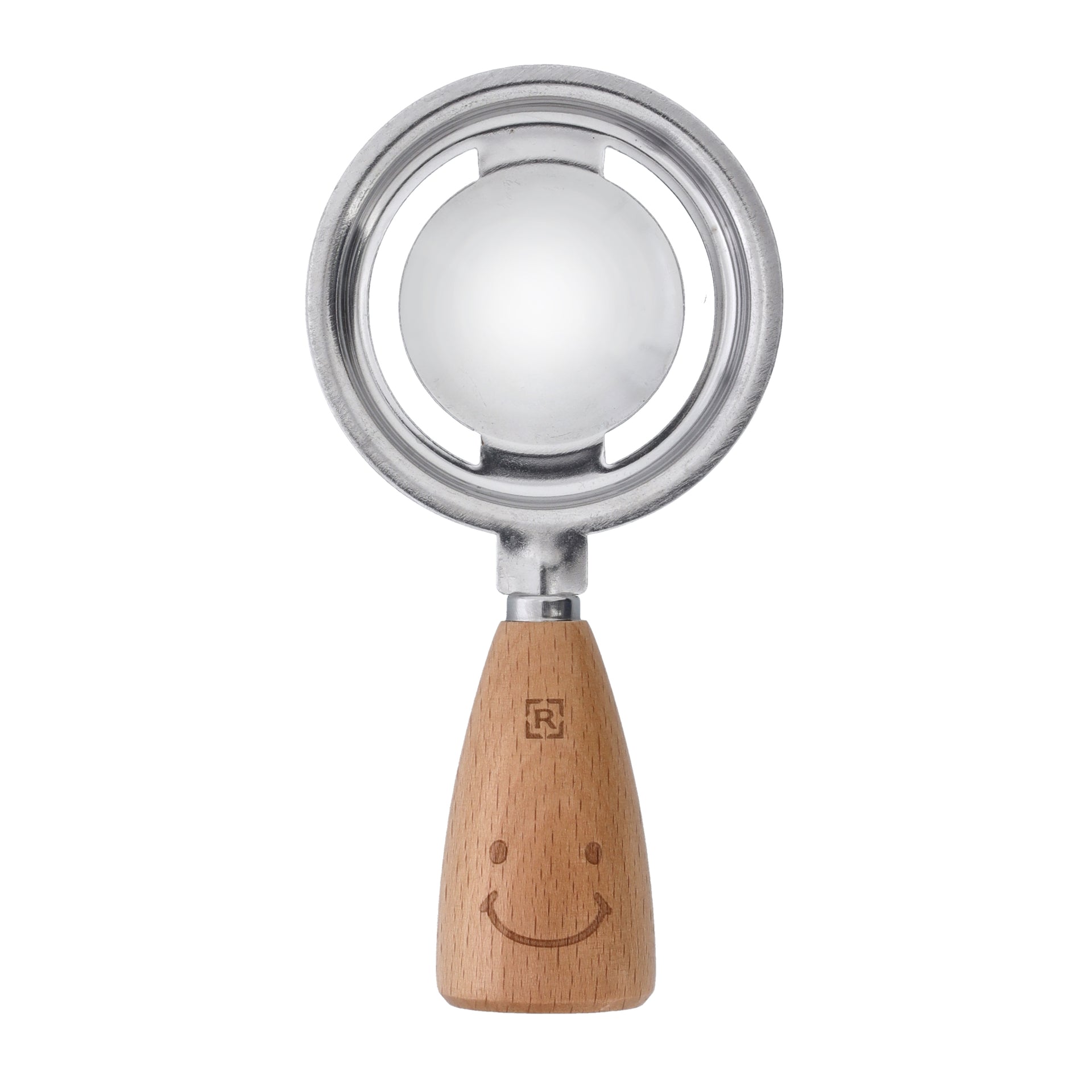 Egg Spoon, Stainless Steel with Wooden Handle, RF10663 | Egg White Separating Kitchen Tool | Eggs Yolk Filter for Kitchen Baking Cooking