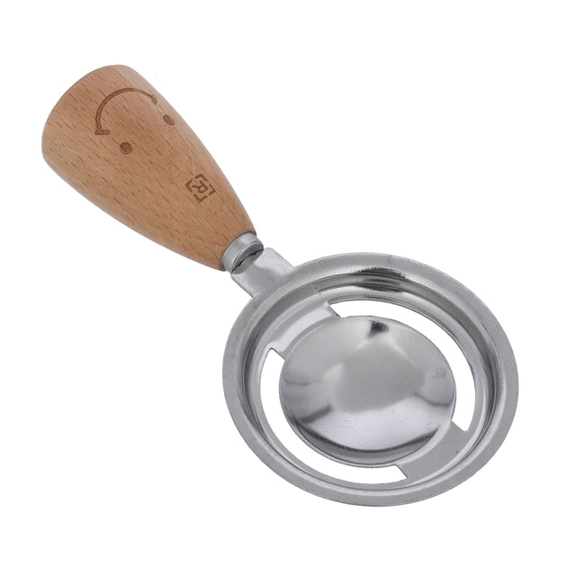 Egg Spoon, Stainless Steel with Wooden Handle, RF10663 | Egg White Separating Kitchen Tool | Eggs Yolk Filter for Kitchen Baking Cooking