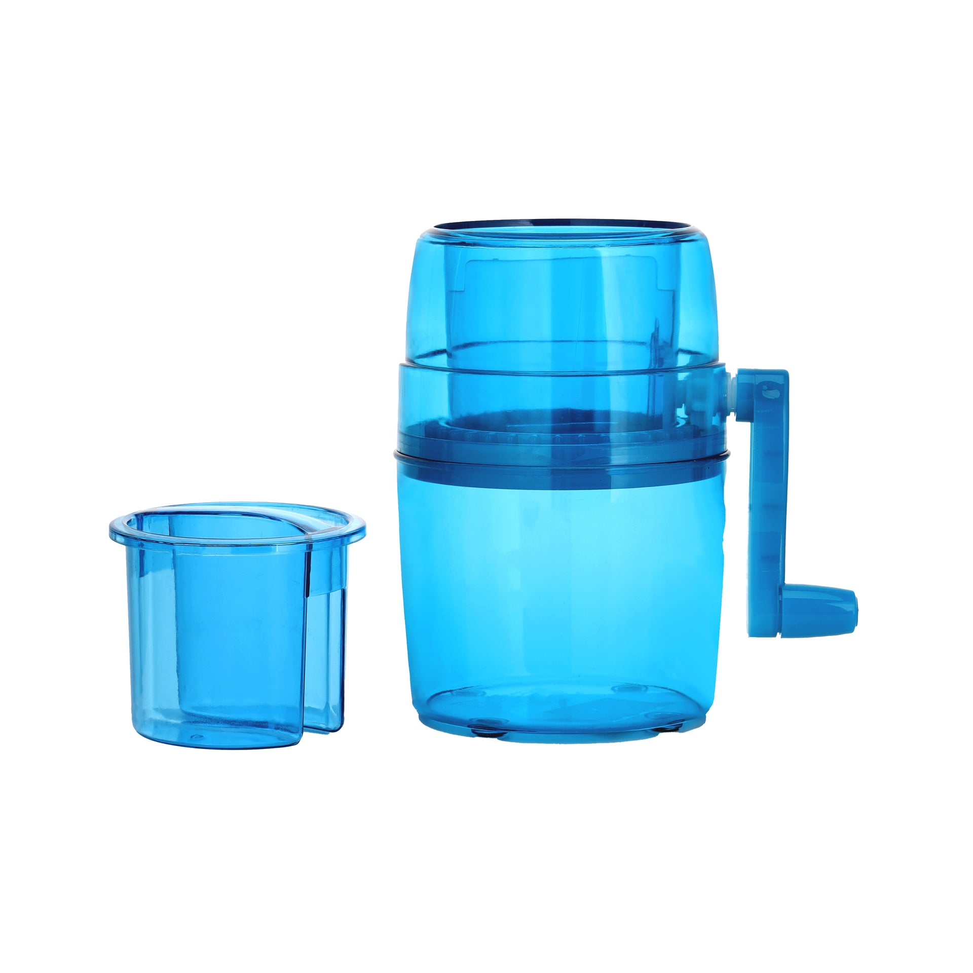 Manual Ice Crusher Rotary Ice Crusher Machine Premium Quality Ice Crusher For Smoothies Blue 14.3x14.3x15.5cm