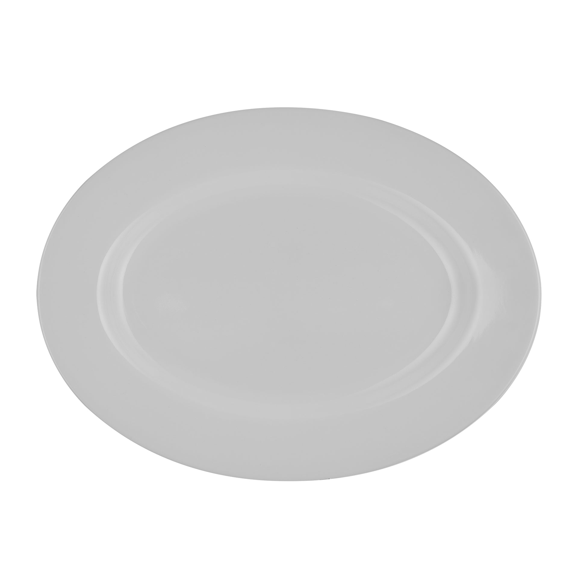 Melamineware Oval Plate, 14" Dinner/ Serving Plate, RF10859 | Plate with Classic Design | White Deep Soup Plate | Ideal for Soup, Desserts, Ice Cream & More White 14inch