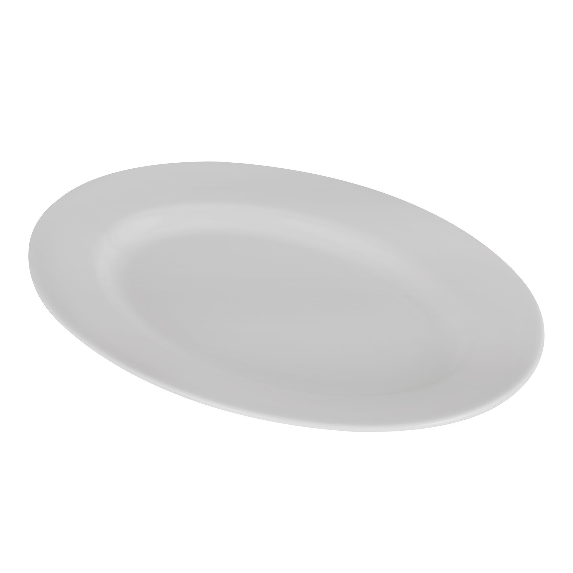 Melamineware Oval Plate, 14" Dinner/ Serving Plate, RF10859 | Plate with Classic Design | White Deep Soup Plate | Ideal for Soup, Desserts, Ice Cream & More White 14inch