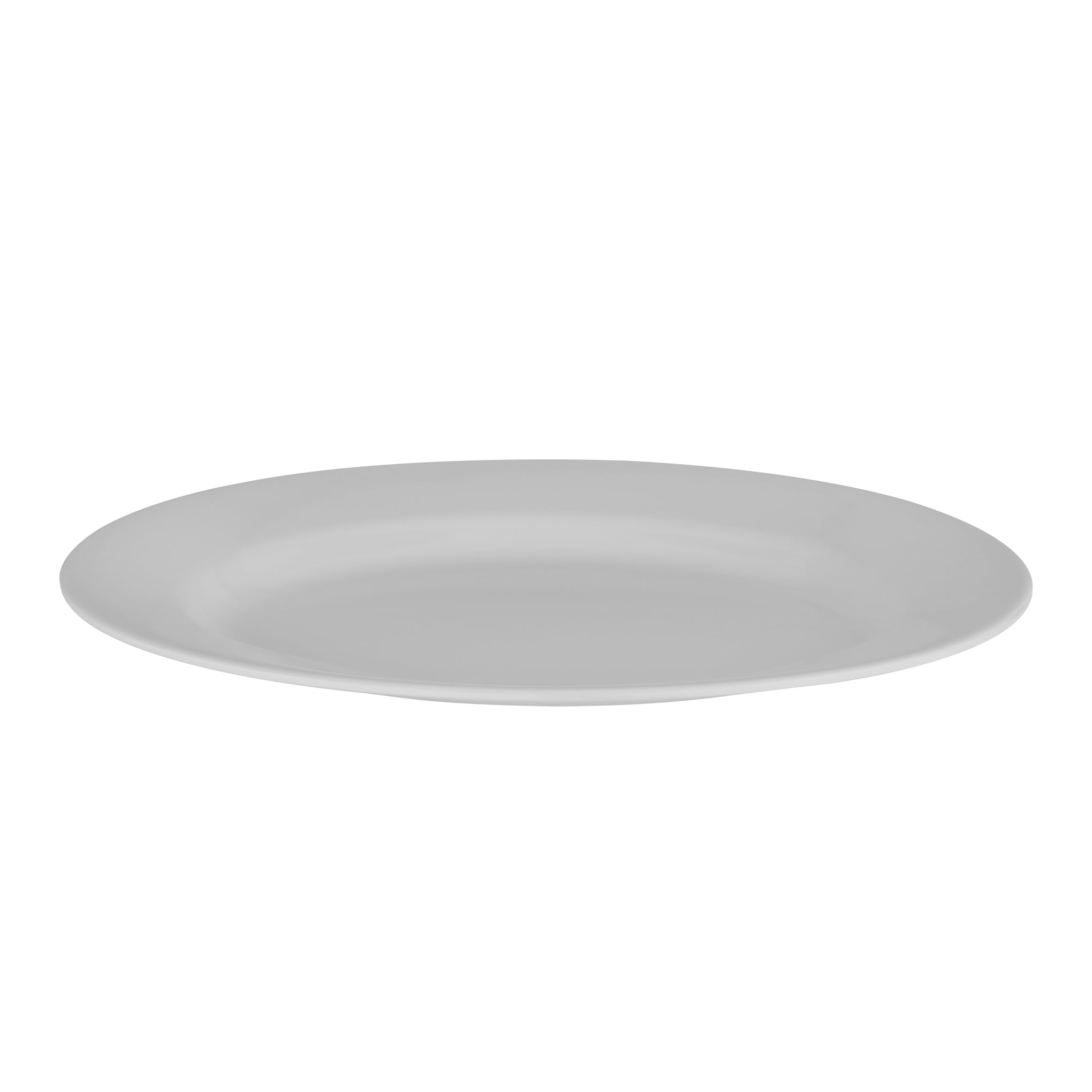 Melamineware Oval Plate, 14" Dinner/ Serving Plate, RF10859 | Plate with Classic Design | White Deep Soup Plate | Ideal for Soup, Desserts, Ice Cream & More White 14inch