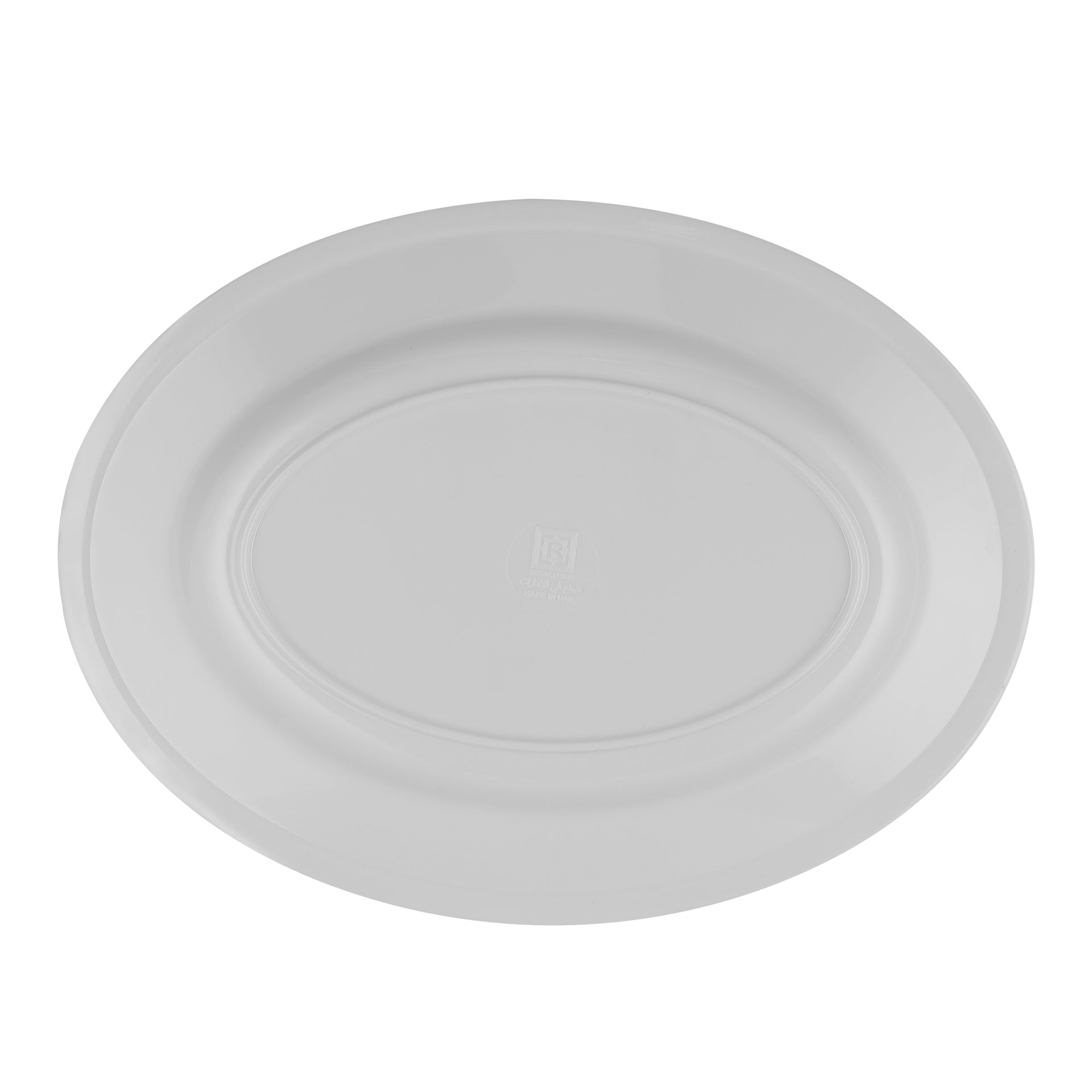 Melamineware Oval Plate, 14" Dinner/ Serving Plate, RF10859 | Plate with Classic Design | White Deep Soup Plate | Ideal for Soup, Desserts, Ice Cream & More White 14inch