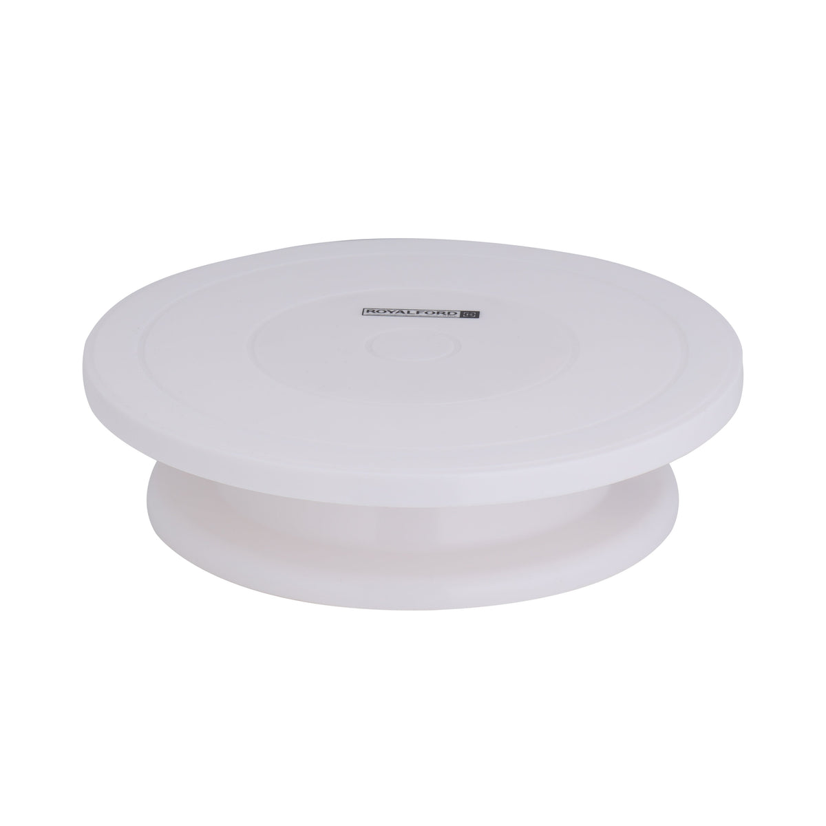 RF10866 28CM Cake Decorating Turntable | 360° Rotating Cake Stand with Anti-Skid Base | Plastic Icing & Frosting Stand for Cake Decoration, Leveling & Baking | White