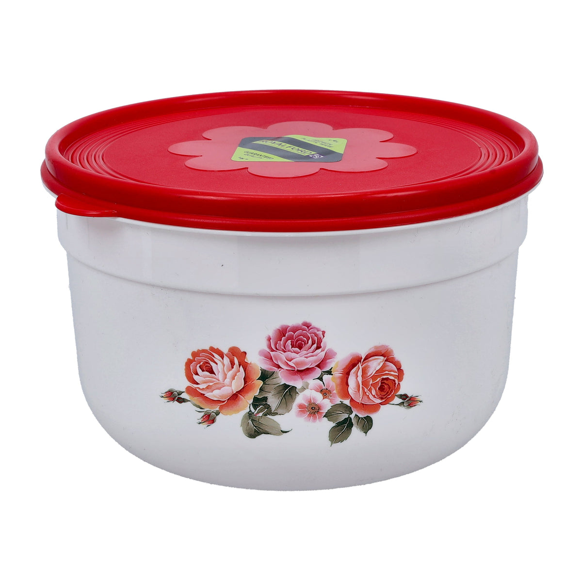 وعاء تخزين دائري بلاستيكي لحفظ الطعام، غطاء محكم الإغلاق، خالٍ من مادة BPA، صندوق/وعاء، أبيض، سعة 3 لتر