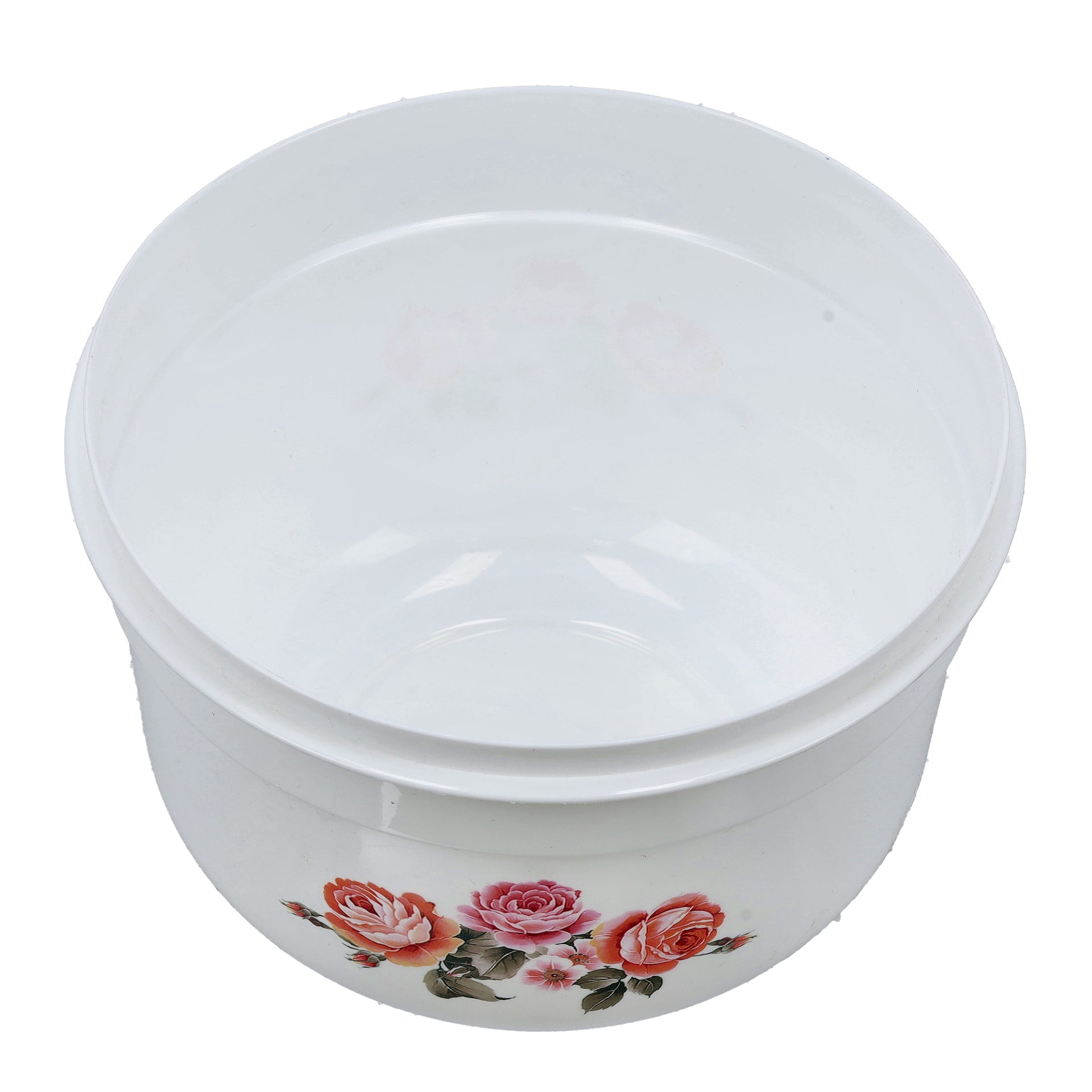 Round Storage Bowl Plastic Food Container Air-Tight Lid Bpa-Free Box Bowl White 3Liters