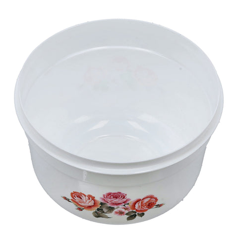 Round Storage Bowl Plastic Food Container Air-Tight Lid Bpa-Free Box Bowl White 3Liters