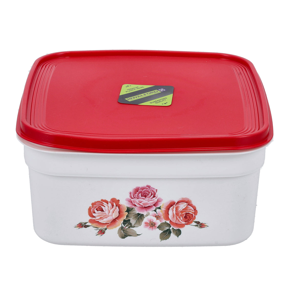 Square Storage Bowl Plastic Foos Container Air-Tight Lid Bpa-Free Box White 3Liters