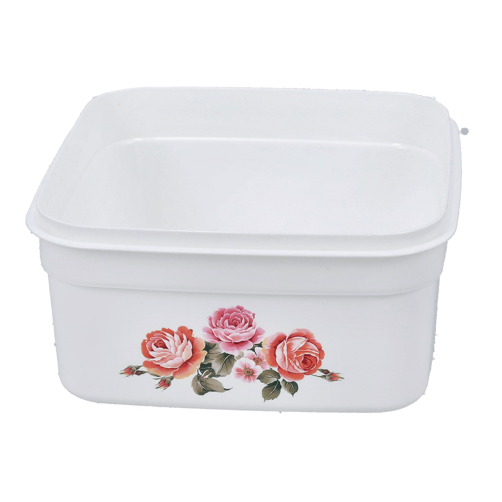 Square Storage Bowl Plastic Foos Container Air-Tight Lid Bpa-Free Box White 3Liters