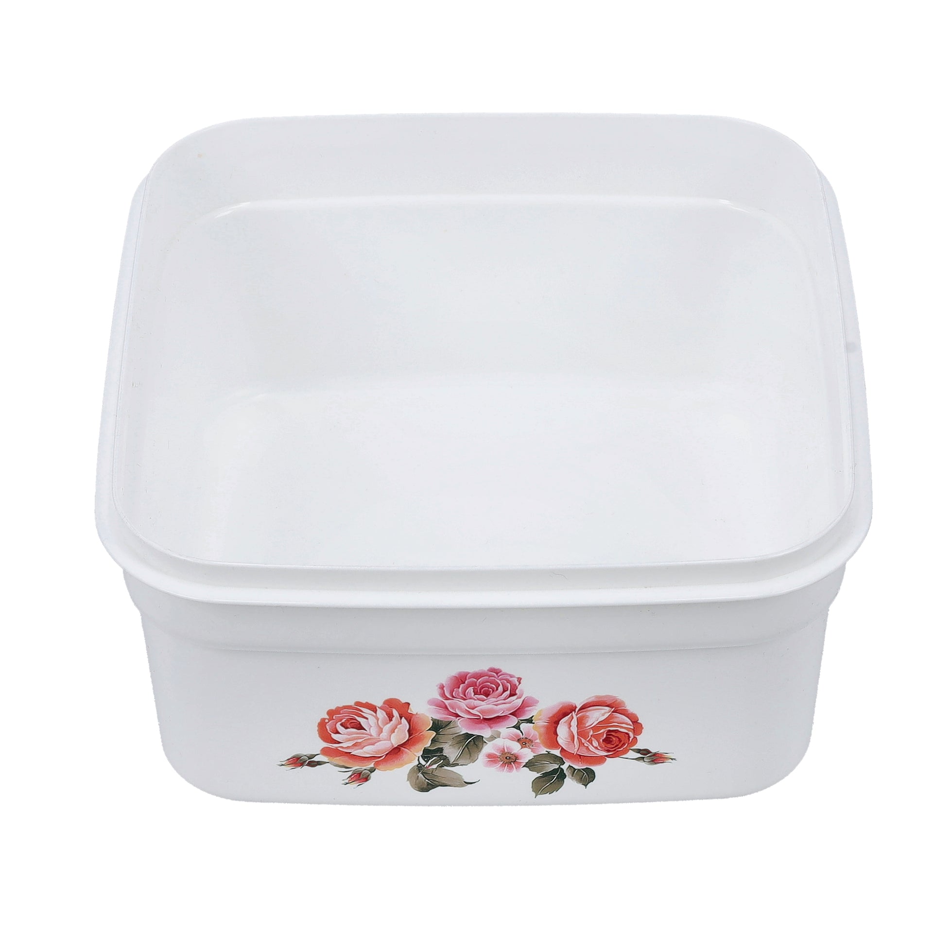 Square Storage Bowl Plastic Foos Container Air-Tight Lid Bpa-Free Box White 3Liters