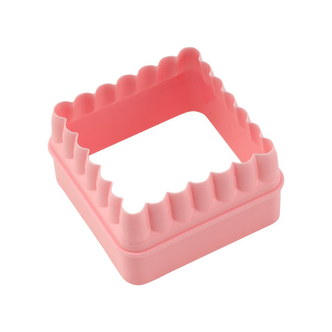 Royalford Double-Side Cookie Cutter- RF10966| Square Cookie Cutter, Fondant Cutter| Plastic Cookie Cutter| Pink and Blue Cutter| Set of 4 Multicolor