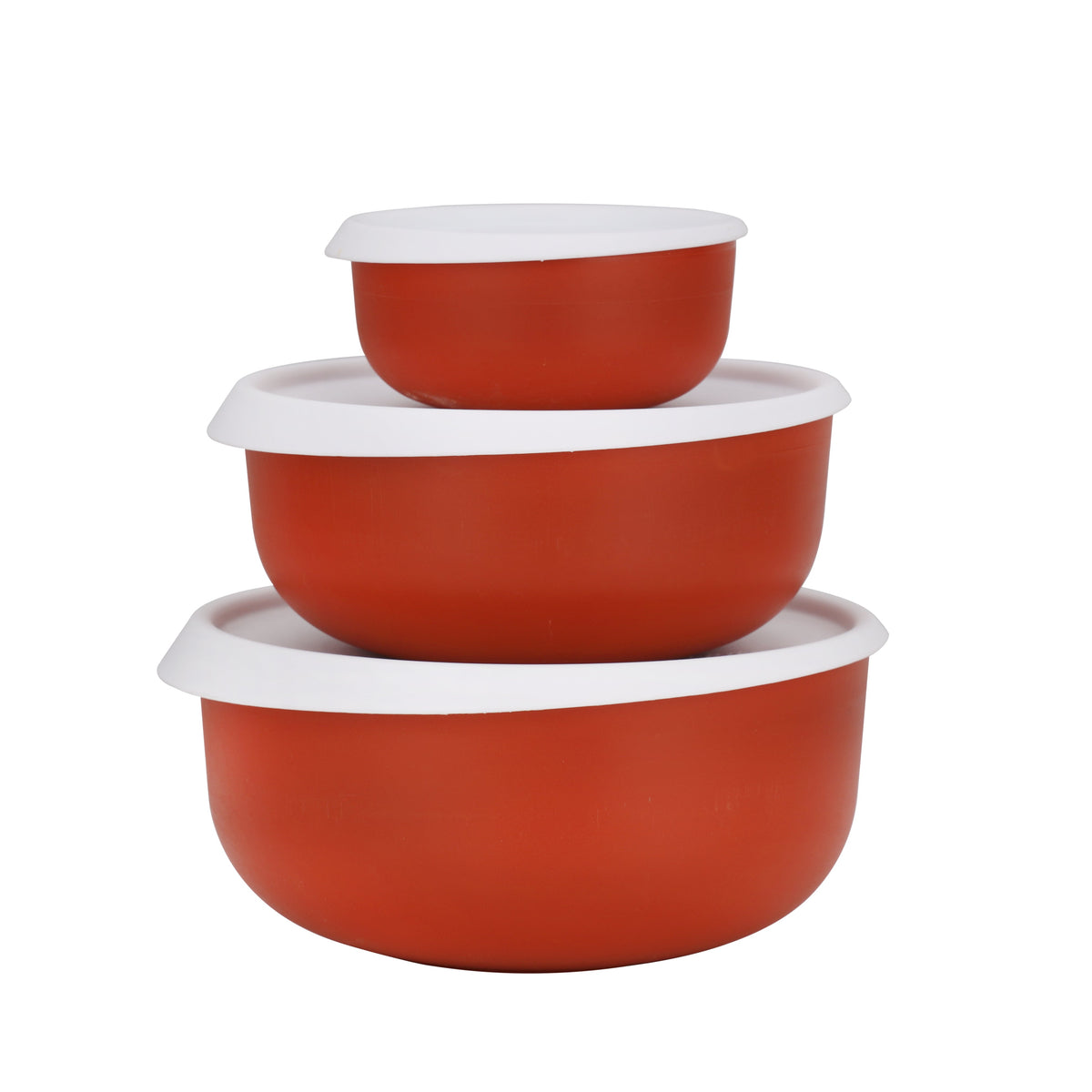 3Pcs Bowl Set With Air-Tight Lid Organo Series Toughened Polymer 350 Ml 1350Ml 1800Ml Bpa Free 100% Food Grade Made In India Assorted Colour 350/1350/1800ml