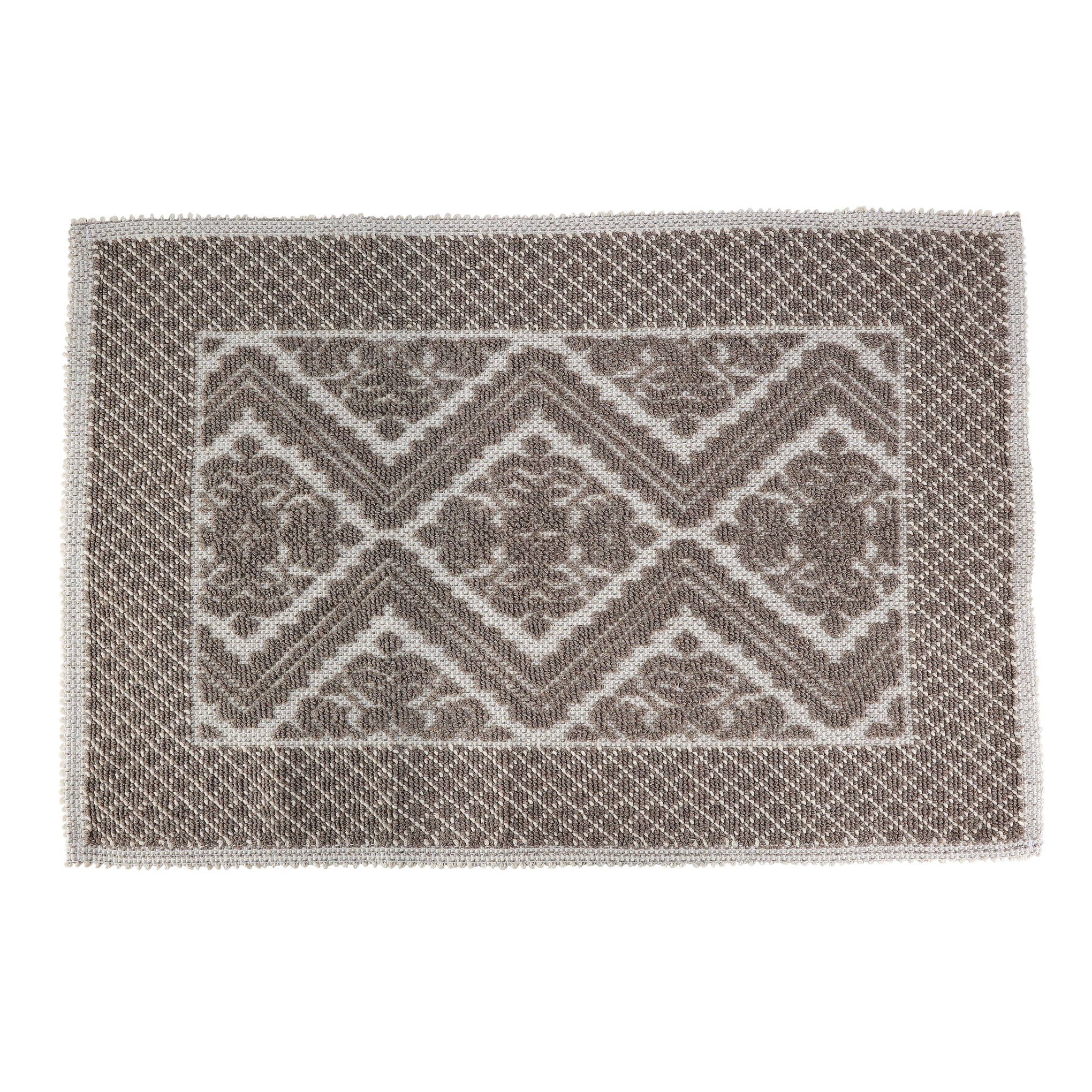RoyalFord Polyester Door Mat, 80 cm Length x 50 cm Width, Grey