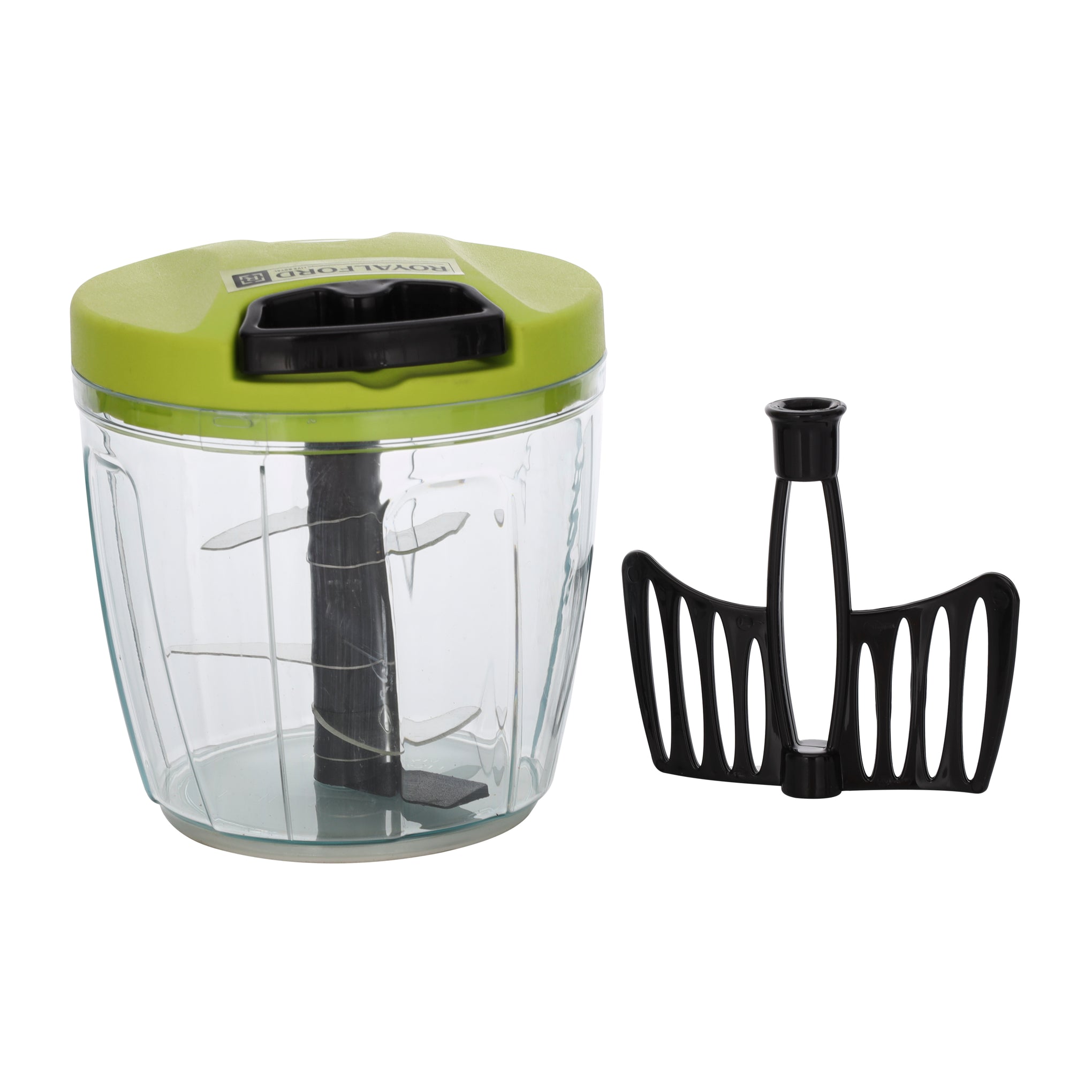2-In-1 Pull Manual Handheld Chopper Pet Container 1000ml Green