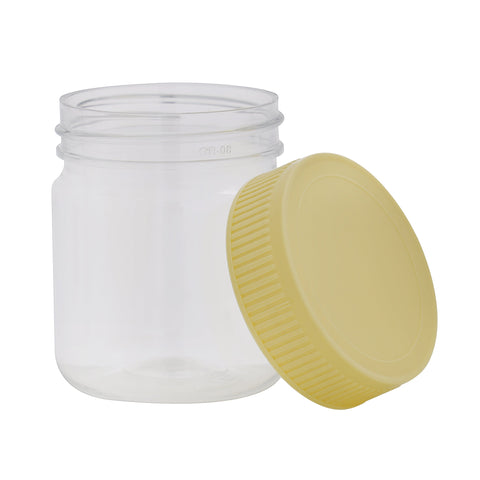 Round Air-Tight Pet Jar 100ml Plastic Container RF11093 Keeps Your Food Fresh Portable and Lightweight Healthier Choice BPA and Odour Free Leak-Proof 100ml