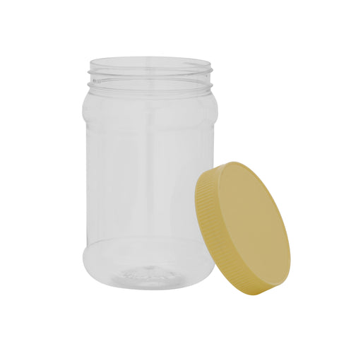 Royalford Round Air-Tight PET Jar, 750ml Plastic Container