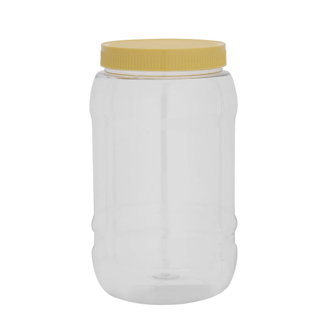 Round Air-Tight Pet Jar, 2000ml Plastic Container, RF11099 | Keeps Your Food Fresh | Portable and Lightweight | Healthier Choice | BPA and Odour Free | Leak-Proof