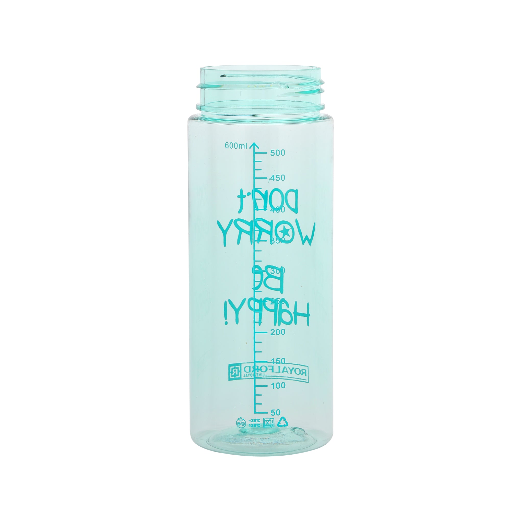 Sports Water Bottle One-Press Open Lid Blue 600ml
