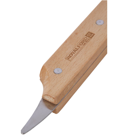 Coconut Cutter with Wooden Handle, Coconut Driller, RF11118 | Coconut Opener Knife, Coconut Water Opener | Helps Remove Coconut Flesh from Shell | Coconut Splitter /Peeler /Scraper