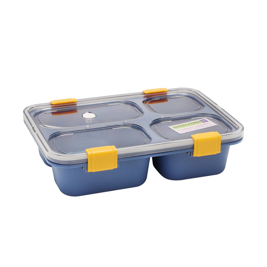 Lunch Box With Cutlery And Lid Blue 1250ml