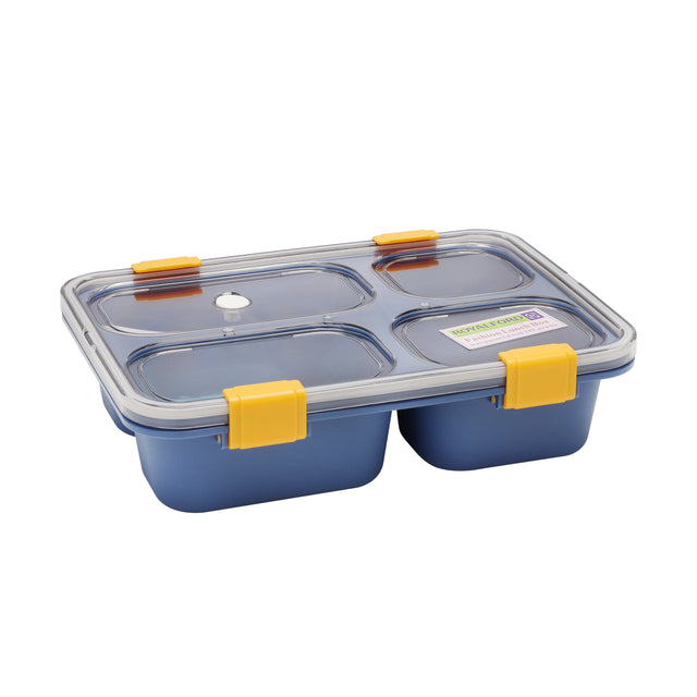 Lunch Box With Cutlery And Lid Blue 1250ml
