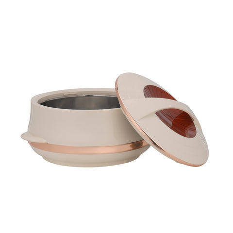 3 Pieces Elite Gold Insulated Casserole Set  Strong Handles  Double Wall Insulated Serving Pot 1600Ml 2500Ml 3500Ml Gold