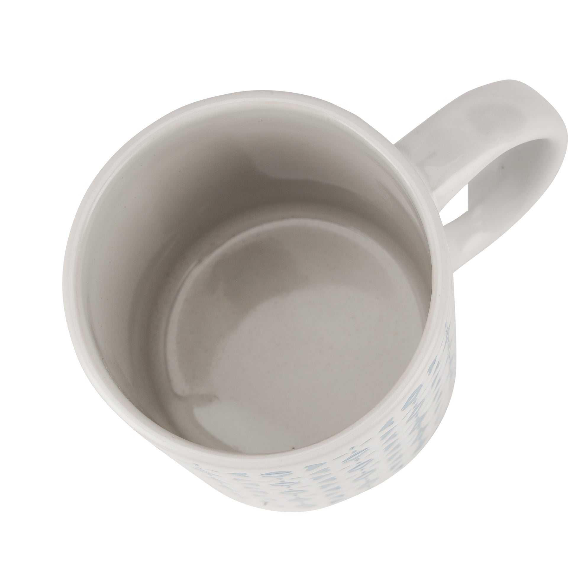 Royalford 11oz Stoneware Mug- RF11170| Perfect for Hot and Cold Drinks| Food-Grade, Non-Toxic and Safe to Use| Stylish, Durable and Long-Lasting Design| Premium-Quality and Perfect for Gifting| White and Blue