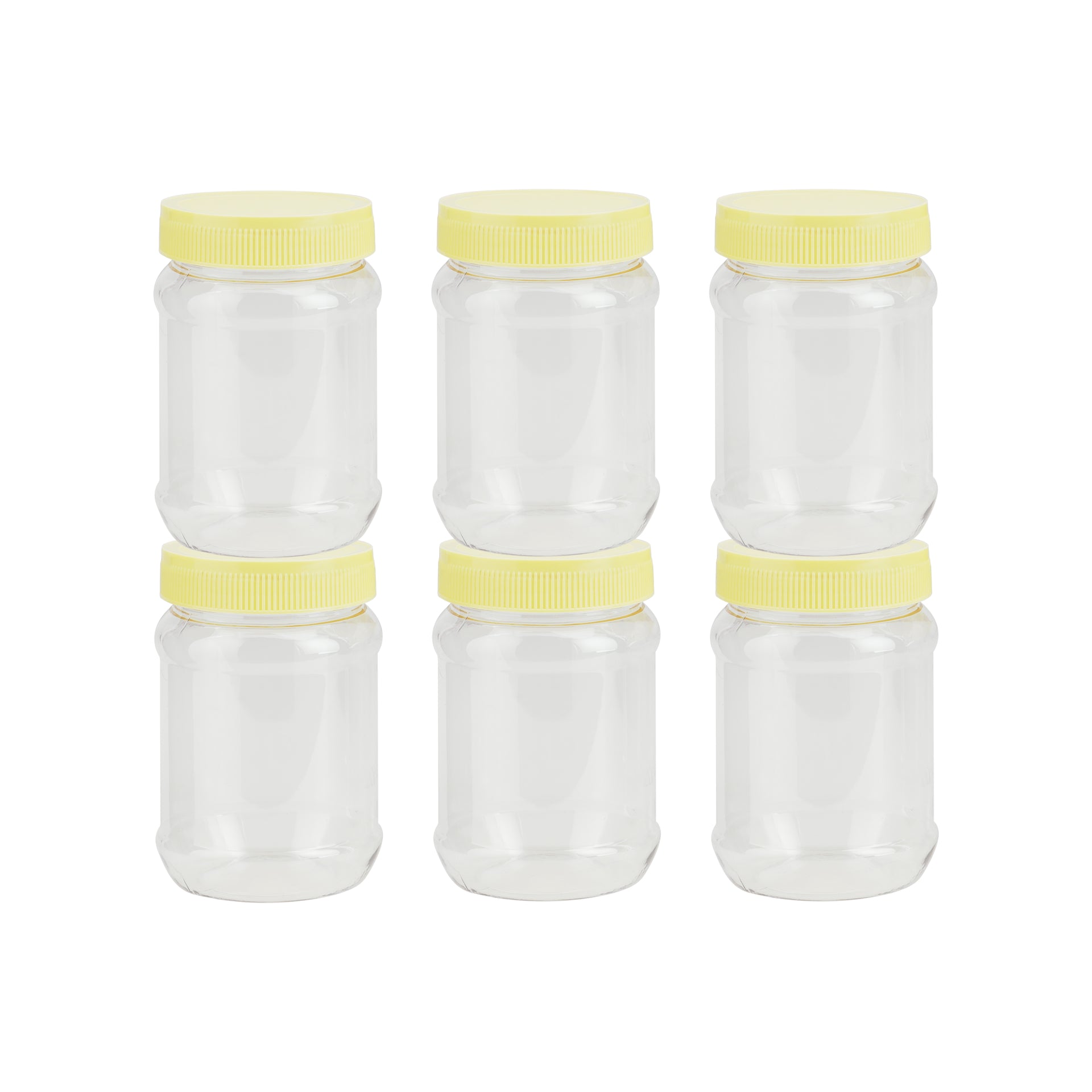 6Pc Round Pet Jar Combo Set-500ml 1X30