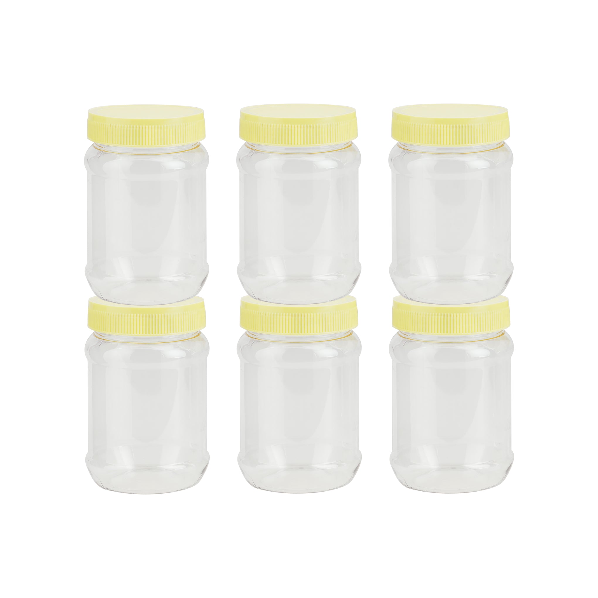 6Pc Round Pet Jar Combo Set-500ml 1X30