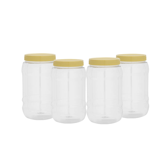 4Pc Round Pet Jar Combo Set-2000ml1X16