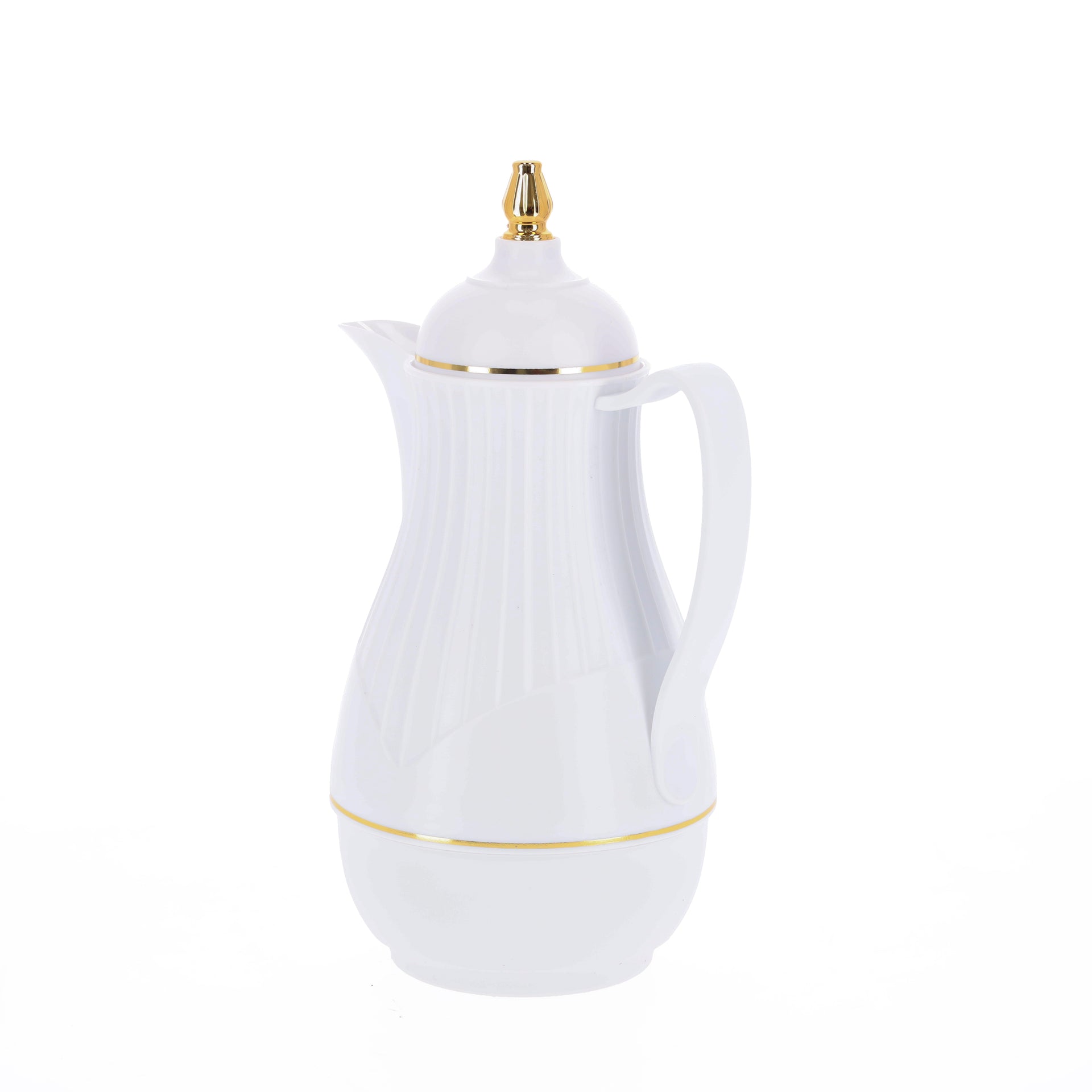 Royalford Hadi 1 L Vacuum Flask- RF11228| Glass Vacuum Flask with Glass Inner| Keeps Your Drinks Hot or Cold, Asbestos-Free and Hygienic| Leak-Proof and Portable Design| Suitable for Indoor and Outdoor Use White