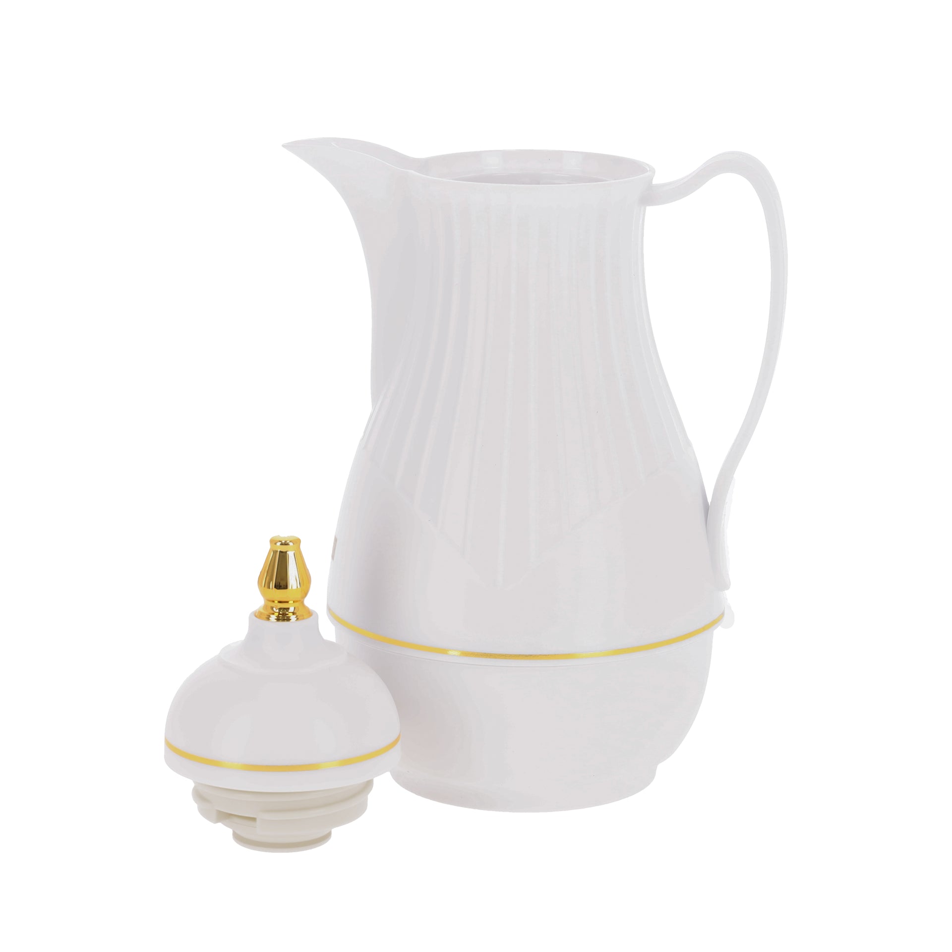 Royalford Hadi 1 L Vacuum Flask- RF11228| Glass Vacuum Flask with Glass Inner| Keeps Your Drinks Hot or Cold, Asbestos-Free and Hygienic| Leak-Proof and Portable Design| Suitable for Indoor and Outdoor Use White