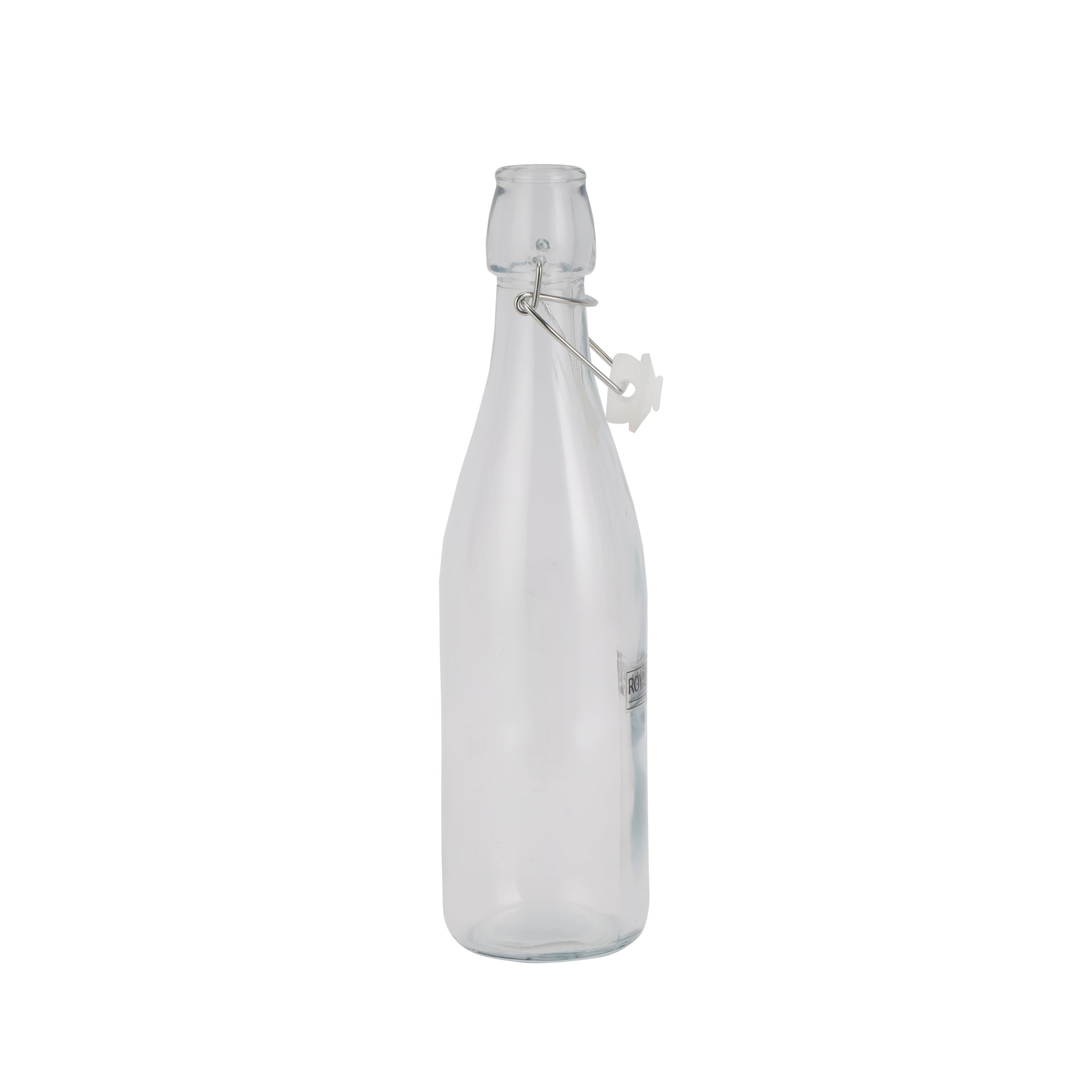 Royalford Glass Bottle|RF11234|500 ML| Transparent Borosilicate Glass Bottle| Perfect for Storing Beverages, Water, Oil, Vinegar Clear