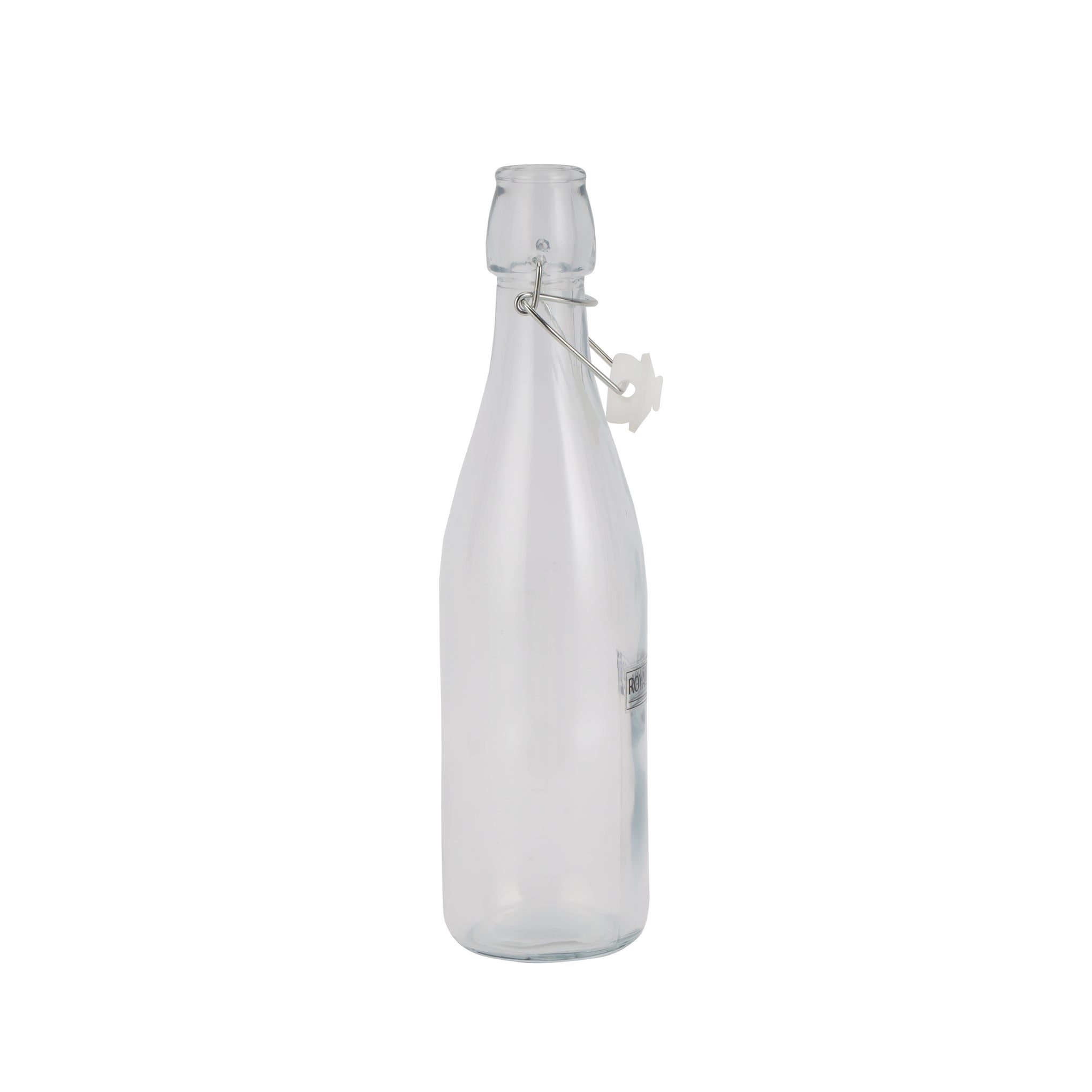 Royalford Glass Bottle|RF11234|500 ML| Transparent Borosilicate Glass Bottle| Perfect for Storing Beverages, Water, Oil, Vinegar Clear