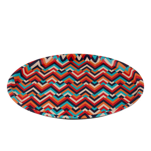 Royalford Round Leather Tray Elegant And Sleek Design Multicolor
