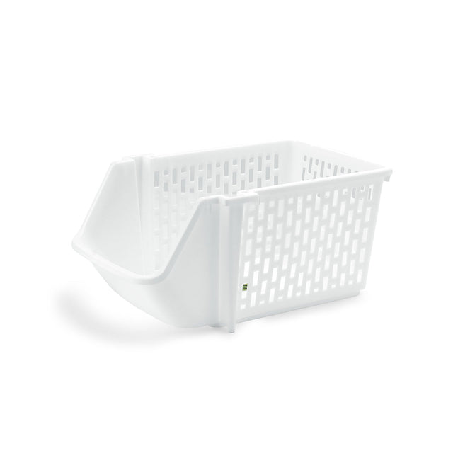 Royalford Cabinet Organizer- RF11296 PP Plastic Multi-Purpose Rectangular Organizer Break-Resistant, Light-Weight WHITE