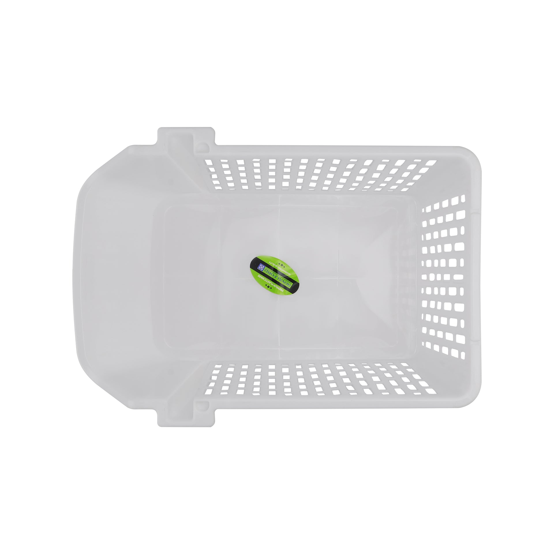 Royalford Cabinet Organizer- RF11296 PP Plastic Multi-Purpose Rectangular Organizer Break-Resistant, Light-Weight WHITE