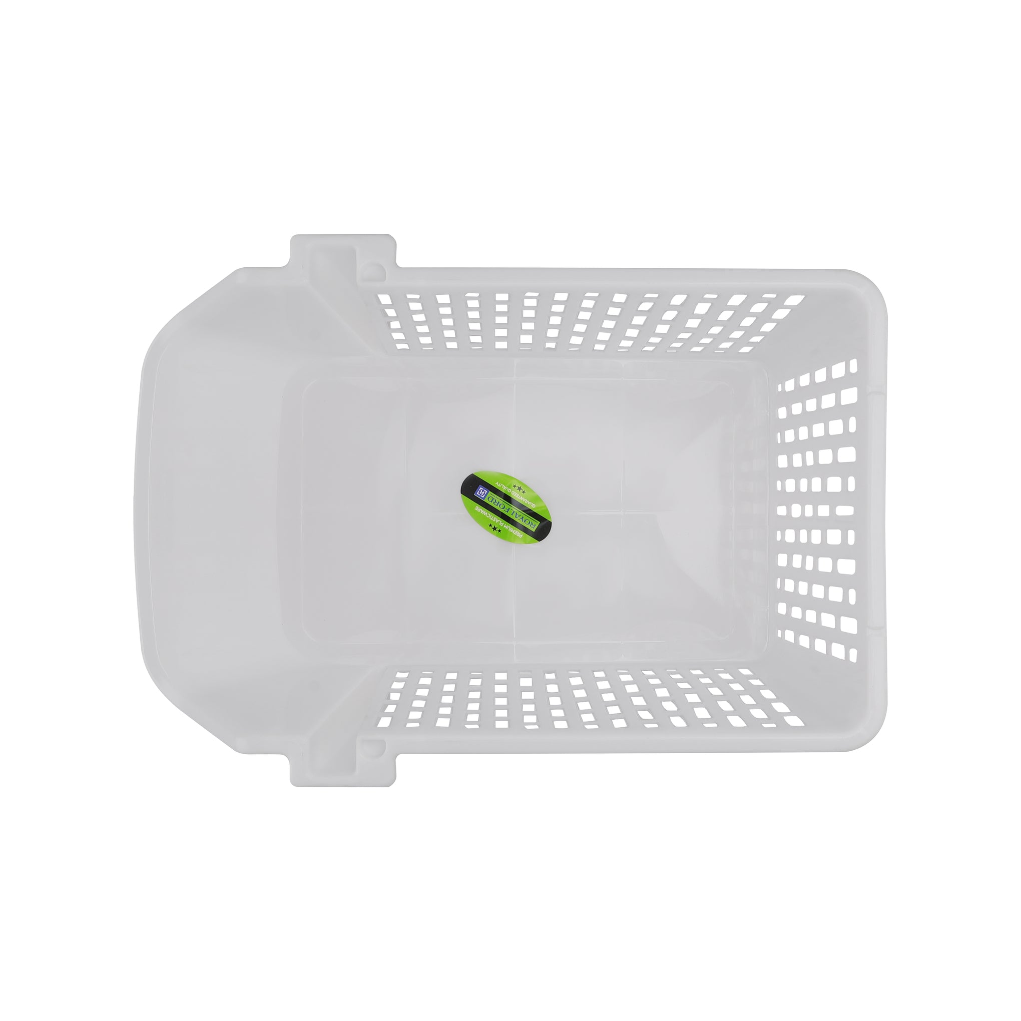 Royalford Cabinet Organizer- RF11296 PP Plastic Multi-Purpose Rectangular Organizer Break-Resistant, Light-Weight WHITE