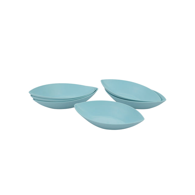 Royalford Snack Plate Set- RF11300 Pack of 6 Gondol-Shaped Snack Plate Set, Premium-Quality, Light-Weight for Dry Fruits and Nuts, Assorted Colors