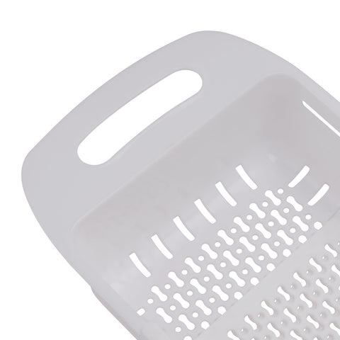 Royalford Adjustable Strainer-RF11302 PP Plastic Multi-Purpose Extendable Colander for Washing and Draining Rice, Fruits, Vegetable and Straining, White