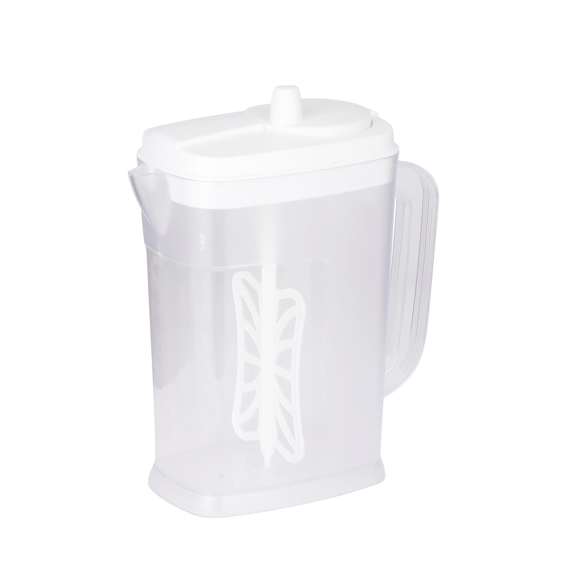 Mixer Jug Water Jug With Unique Mixing Wand Quick And Easy Polystyrene Mixer Jug For Mixing Juices Clear 2.25Liters