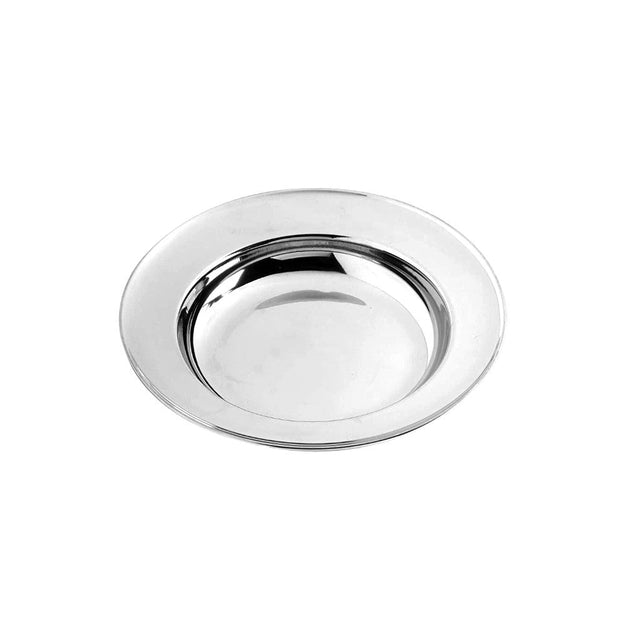 Premium-Quality Stainless steel Light-Weight and Food-Grade Plate with Stylish Mirror Finish Body| Perfect for Serving Soup and Other Food| Silver Silver 22cm