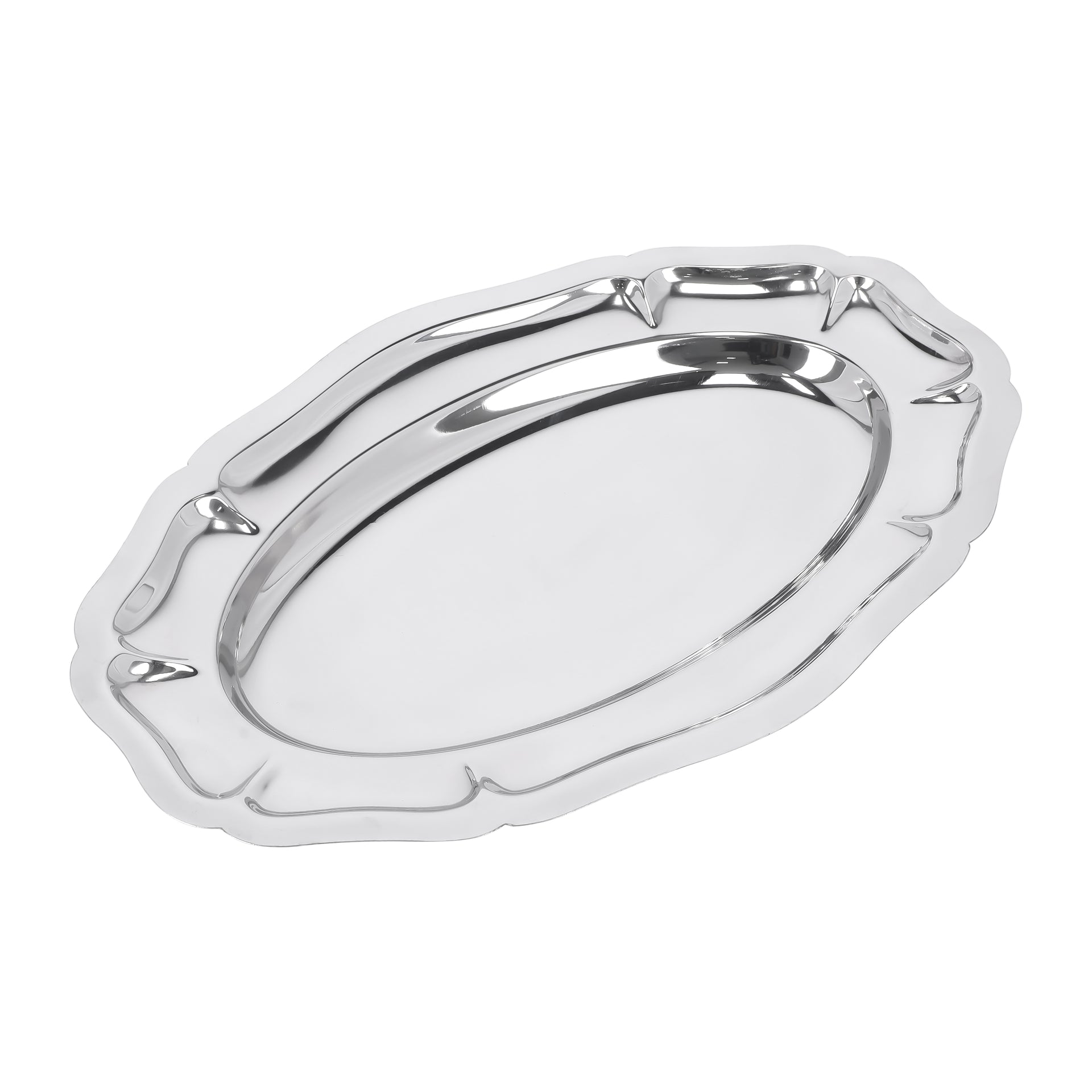 Premium-Quality Stainless Steel Construction Light-Weight and Food-Grade Bowl with Elegant Mirror-Finish Design| Perfect for Serving Salads Soup Snacks| Silver Silver 35cm
