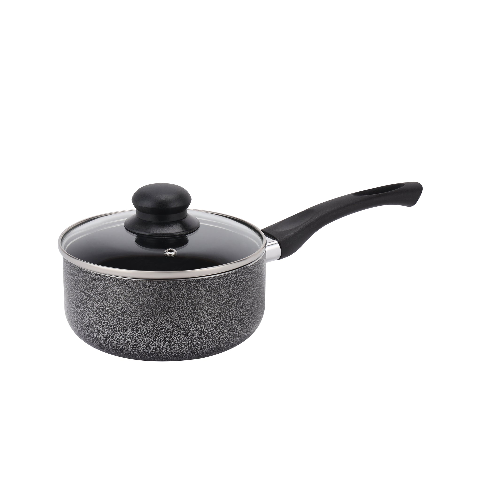 9-Piece Non-Stick Cookware Set- RF11642| Aluminum Body With 3-Layer Construction, CD Bottom, Bakelite Handles And Glass Lid| Includes Casserole, Saucepan, Fry Pan, Bamboo Kitchen Tools BLACK 3.8kg